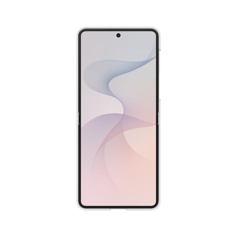 Coque magnétique en silicone avec anneau Crème pour Samsung Galaxy Z Flip 8 - vue 4