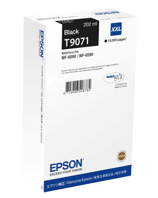 Epson T9071 202 ml taille original cartouche d'encre pour WorkForce Pro WF 6090 WF 6590 - vue 2