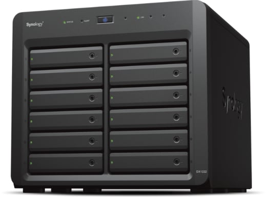 Synology DX1222 Boîtier de disques de stockage Boîtier disque dur/SSD Noir 2.5/3.5''