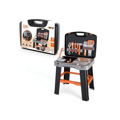 SMOBY Black+Decker Bricolo Smart Caja de actividades con banco de trabajo 33 accesorios 3 años Gris/Naranja