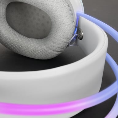 Mars Gaming MH-GLOW Rosa, Auriculares 360° Full Chroma RGB Flow, Micrófono Cancelación de Ruido, Diseño Ultra-ligero, Almohadillas Mempory-Foam, Compatibilidad Universal