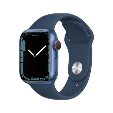 Watch Series 7 (GPS + Cellular) 41 mm Cassa in alluminio blu, cinturino sportivo Abyss Blue