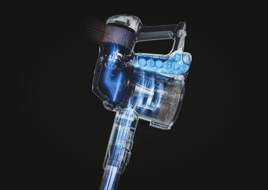 Hoover HF401H 011 Aspiradora escoba 2 en 1 Batería Secar Sin bolsa 0,7 L 240 W Negro, Plata