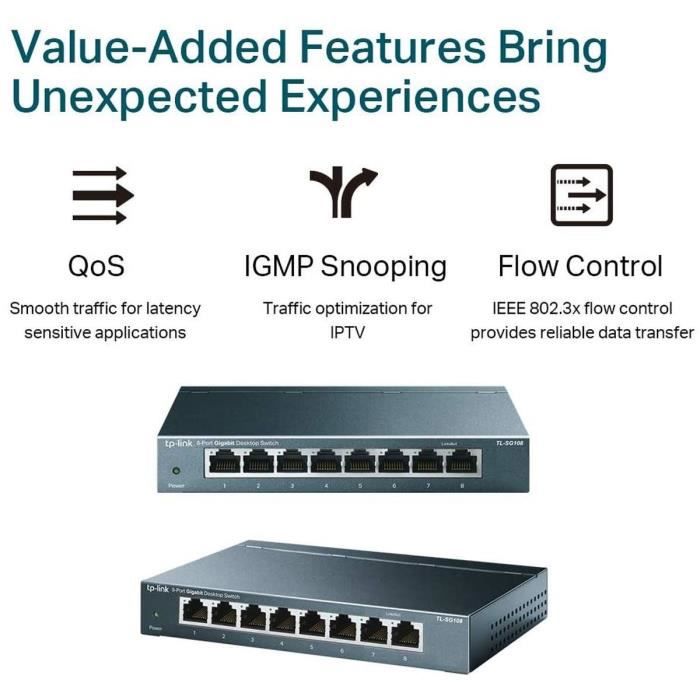 TP LINK TL SG108 - vue 8