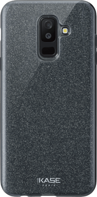 Carcasa delgada con purpurina para Samsung Galaxy A6+ 2018, negro