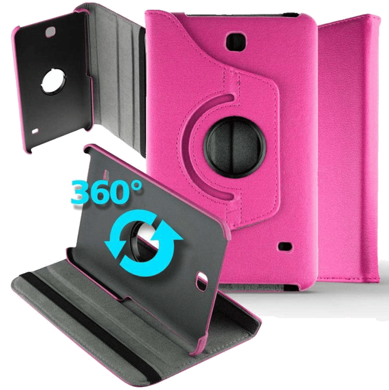Housse Tablette rotative 360 compatible Rose Fushia Samsung Galaxy Tab 4 8 SM-T330