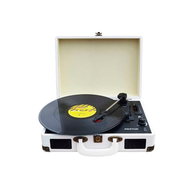Platine vinyle VC400 | Tourne-disque | Bluetooth | Blanc - Prixton