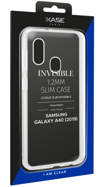 Custodia sottile invisibile per Samsung Galaxy A40 2019 1,2 mm, trasparente