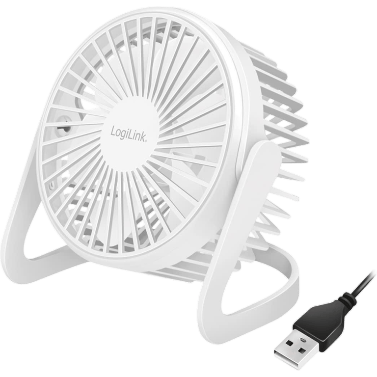 Ventilateur de Table LogiLink UA0402 USB Silencieux Compact Inclinaison Réglable