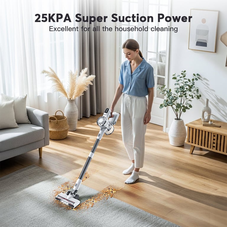 Aspirateur sans fil Teendow V08 Pro Puissance de aspiration de 25 000 Pa autonomie de 35 minutes poids de 2 85 kg Neuf - vue 3