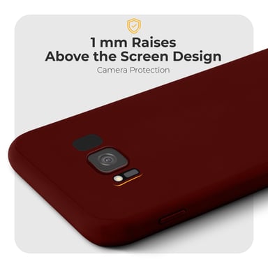 Moozy Minimalist Series Coque en silicone pour Samsung S8, Vin Rouge – Finition mate fine et souple en TPU