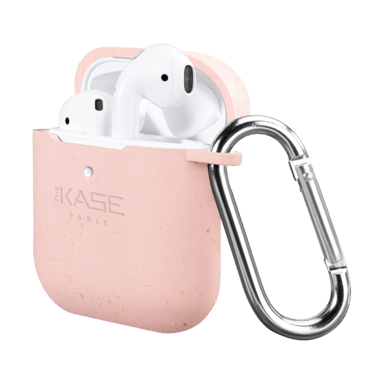 Coque antibactérienne vegan bio 100 % zéro déchet pour Apple AirPods, Rose rhubarbe