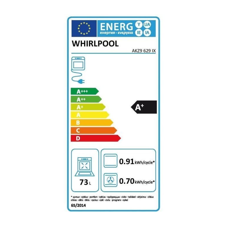 WHIRLPOOL Four pyrolyse multifonction AKZ9629IX - vue 5