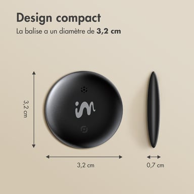 imoshion Wireless Tag - Tracker Bluetooth pour Android - 2 pack - Noir