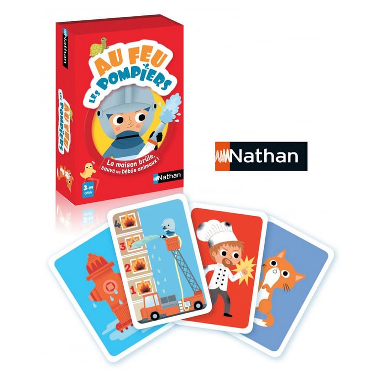 Au Feu les Pompiers! - Jeu de Cartes Aventureux pour Toute la Famille - Neuf