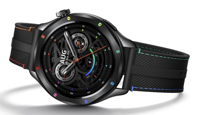 Xiaomi Watch S4 rainbow 3,63 cm (1.43'') AMOLED 47.3 mm Numérique 466 x 466 pixels Écran tactile Noir, Multi