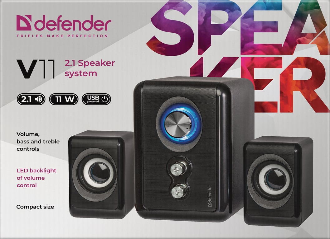 Haut-Parleurs Defender V11 – 2.1 Canaux, 11 W, Avec Fil - vue 3