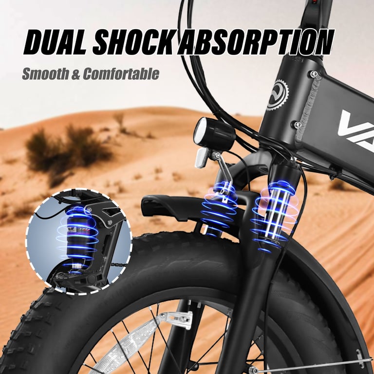 Vélo électrique pliant VARUN S20 1 pneus larges de 20 pouces avec batterie 48 V 13 Ah Neuf - vue 2