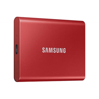 SSD EXT SAMSUNG T7 1TO rojo metálico USB 3.2 Gen 2 MU-PC1T0R/WW