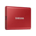 SSD EXT SAMSUNG T7 1TO rojo metálico USB 3.2 Gen 2 MU-PC1T0R/WW