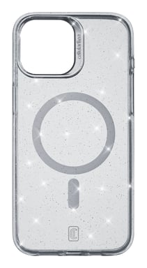 Cellularline Sparkle Mag - Custodia per iPhone 15 con finitura glitterata compatibile con l'ecosistema MagSafe Apple iPhone 15