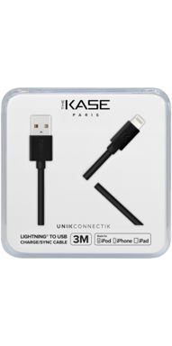 Cavo Lightning con certificazione MFi per la ricarica/sincronizzazione di Apple (3M), nero lucido