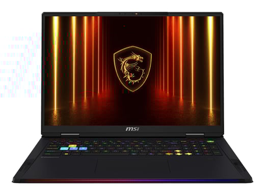 MSI Raider A2XWIG-067IT Intel Core Ultra 9 285HX Computer portatile 45,7 cm (18'') UHD+ 64 GB DDR5-SDRAM 4 TB SSD NVIDIA GeForce RTX 5080 Wi-Fi 7 (802.11be) Windows 11 Pro Nero