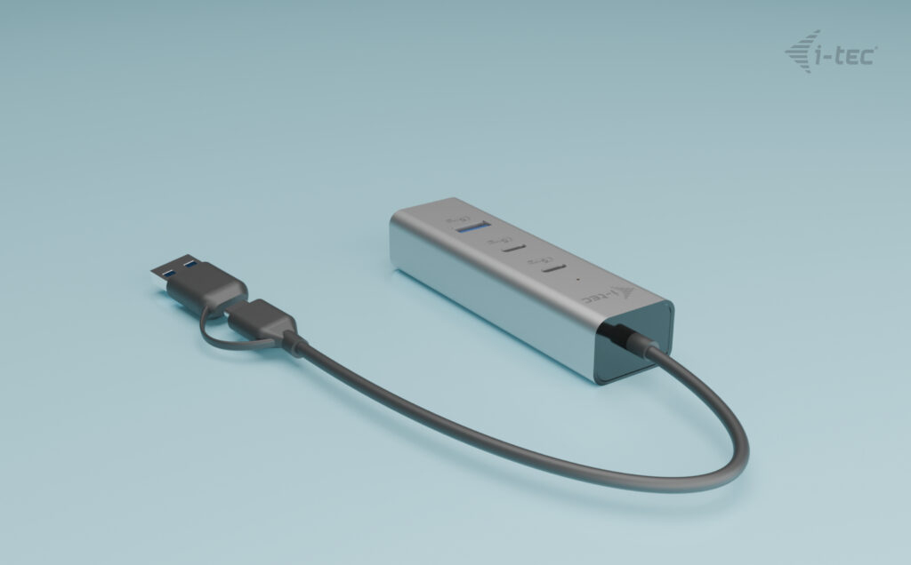 i tec Metal Universal Charging HUB 2xUSB C + 2x USB A Port + Power Delivery Neuf - vue 2