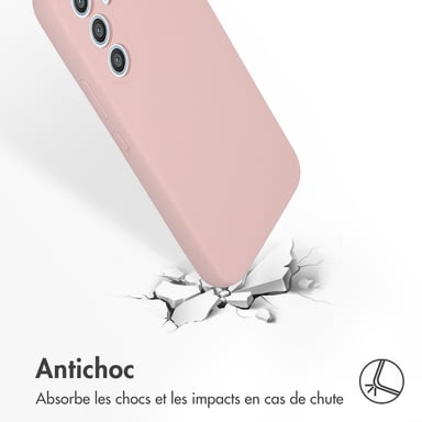 Accezz Coque Liquid Silicone pour Samsung Galaxy A54 (5G) - Rose
