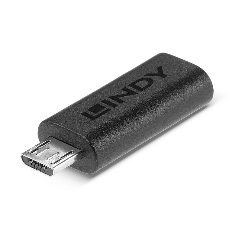 Lindy Adaptateur USB 2.0 Type Micro-B vers C Noir - vue 4