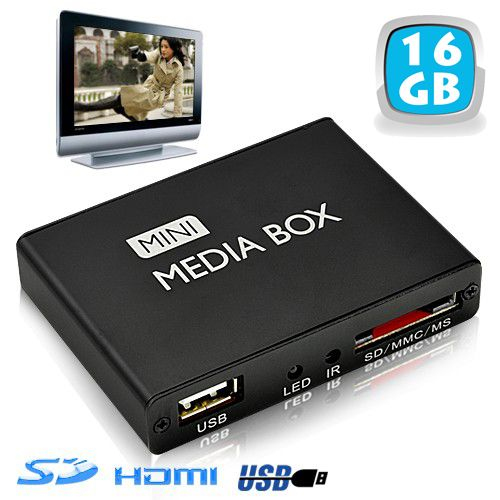 Passerelle Multimédia 16Go Full HD 1080P HDMI Av Composite USB Lecteur Cartes Sd YONIS