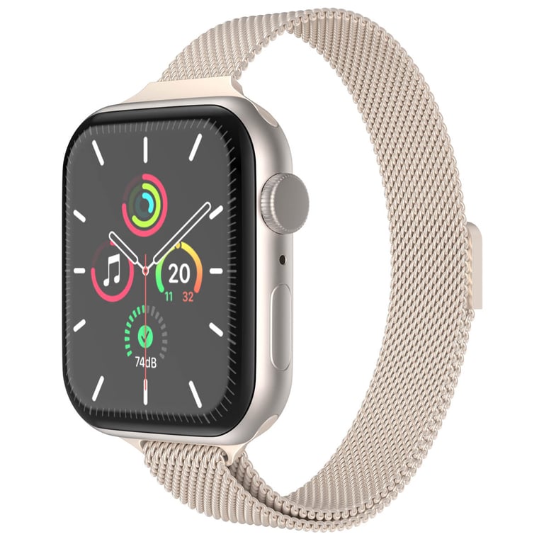 imoshion Bracelet slim Milanese pour Apple Watch | 38/40/41/42 mm - Starlight - Neuf