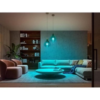 Confezione da 2 lampadine Philips Hue White e Color Ambiance E27 75W bianche collegate - Personalizza la tua illuminazione