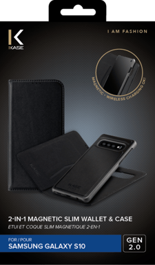 Custodia magnetica sottile GEN 2.0 2-in-1 e guscio per Samsung Galaxy S10, nero