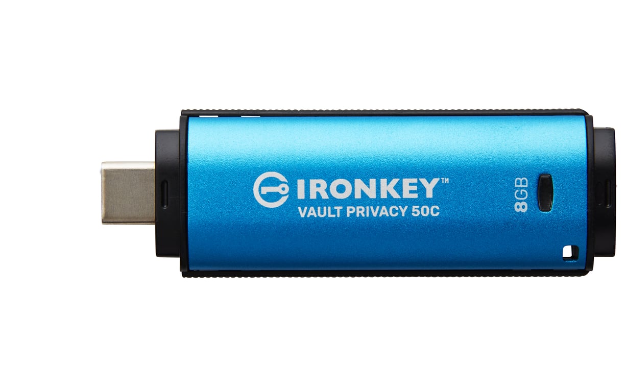 Kingston Technology IronKey 8Go USB C Vault Privacy 50C chiffrée AES 256 FIPS 197 Neuf - vue 3