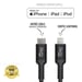 Jaym - Premium Cable 1,50 m -USB-C a Lightning (MFI Certified) compatible iPhone, iPad, AirPods - Fast Charge 3A Power Delivery - Garantía de por vida - Ultra reforzado - Longitud 1,5m