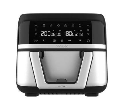 Friteuse Sans Huile 9 L à Air Chaud Cecofry Dual 9000. 2850 W, Numérique Et Compacte, Double