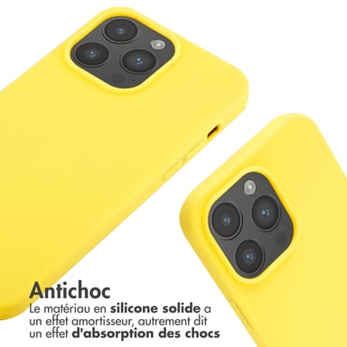 imoshion Coque en silicone avec cordon pour Apple iPhone 14 Pro Max - Jaune