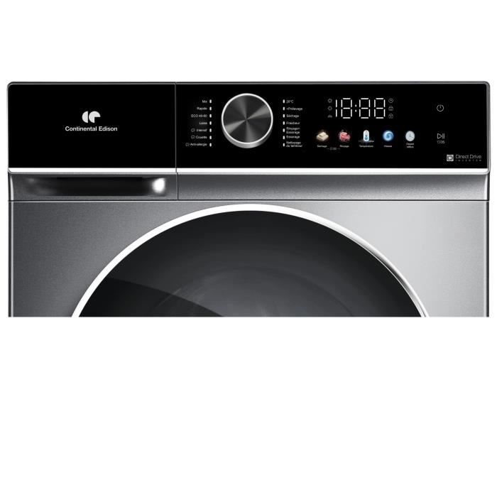 Lave linge séchant CONTINENTAL EDISON CELS106S 10kg / 6kg Moteur induction directe 60 cm 1200 trsmin - vue 4