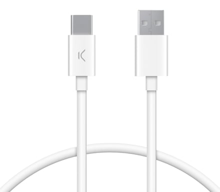 Ksix BXCUC03BL câble USB USB 2.0 1 m USB A USB C Blanc - Neuf