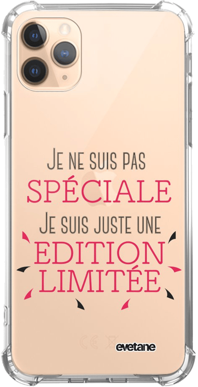 Evetane Coque compatible avec iPhone 11 Pro Max silicone coins antichocs solide protection complète