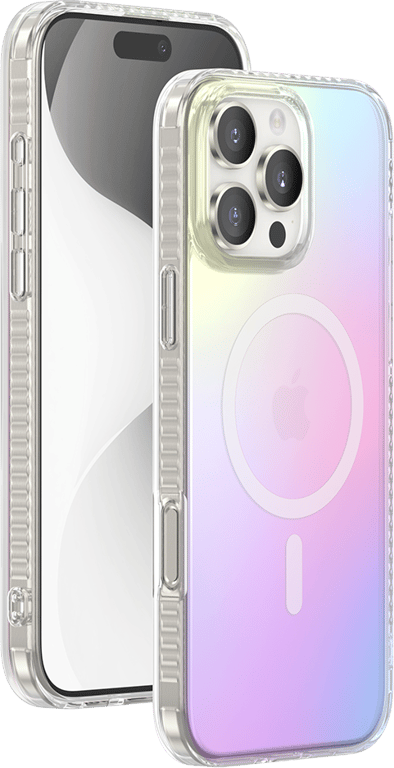 Bigben Connected Coque MagSafe IP16ProMax Semi-transparente Irisée