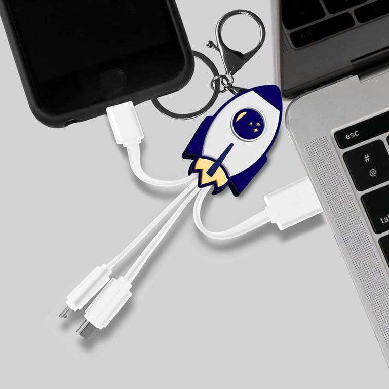 Câble téléphone portable Yello koko Andy USB A vers USB CMicro 15 cm Fusée - vue 3
