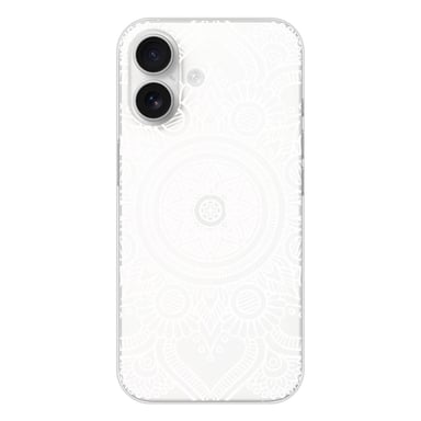Funda de silicona - Compatible con Apple iPhone 17 - diseño mandala blanc