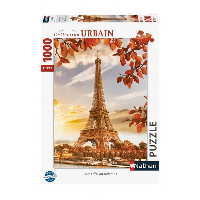 Nathan Puzzle 1000 pièces Tour Eiffel en automne Adultes et enfants dès Puzzle de qualité supérieure Encastrement parfait Collection Urbain 87472 - vue 10