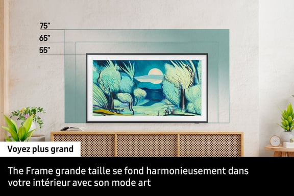 The Frame TQ55LS03F (2025)- TV Samsung QLED 55'', Noir
