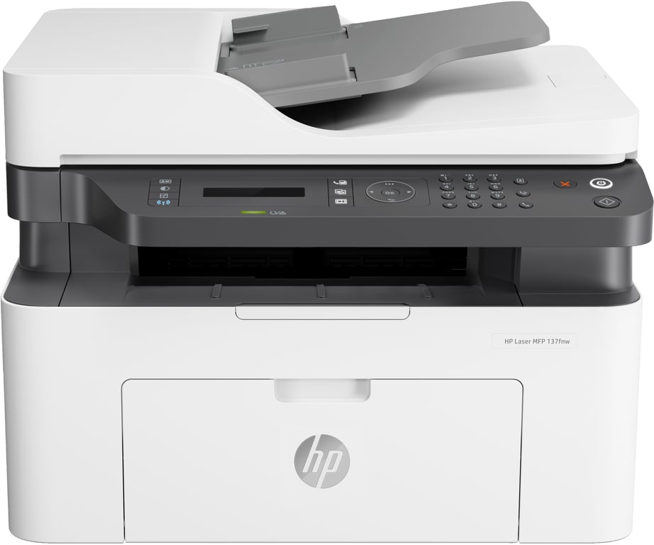 HP Laser Imprimante multifonction 137fnw, Noir et blanc, Imprimante pour Petites/moyennes entreprises, Impression, copie, scan, fax - Neuf