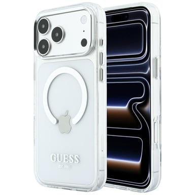 Étui Guess Metal Outline MagSafe pour iPhone 18 Pro Max / 17 Pro Max, argenté