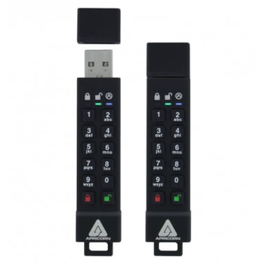 Apricorn 64GB Aegis Secure Key 3z unidad flash USB USB tipo A 3.2 Gen 1 (3.1 Gen 1) Negro