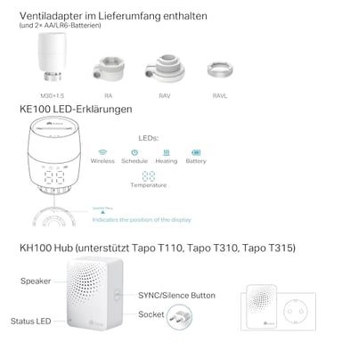 TP-LINK TPLINK Kasa Termostato intelligente KE100 KIT (KE100 KIT)